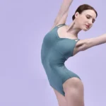 Body danza donna a doppia spallina tinta unita