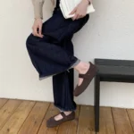 Scarpe Mary Jane in lana donna stile vintage - immagine 5