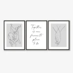 Poster minimalista camera da letto “Insieme è il nostro luogo” - immagine 3