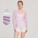 Maglia trasparente danza donna a maniche lunghe - immagine 5