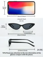 Set 5 occhiali da sole neri classici unisex - immagine 4