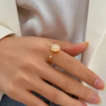 Anello spinner girasole anti stress donna regolabile