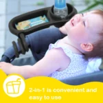 Porta snack e bevande in silicone per passeggino