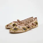 Scarpe Mary Jane donna in rete ricamata - immagine 4