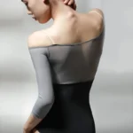 Body da balletto donna con spalle scoperte e rete - immagine 3