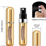 Mini atomizzatore profumo 5 ml in alluminio da viaggio - immagine 4