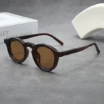 Occhiali da sole rotondi retrò unisex con piccola montatura