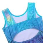 Body da ginnastica bambina sfumato senza maniche - immagine 5