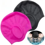 Cuffia da nuoto in silicone grande, impermeabile e confortevole