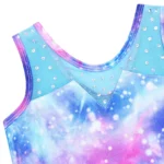 Body ginnastica bambina rosa Galaxy senza maniche - immagine 4