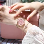 Orologio da donna elegante in acciaio oro rosa - immagine 6