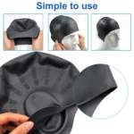 Cuffia da nuoto in silicone grande, impermeabile e confortevole - immagine 5
