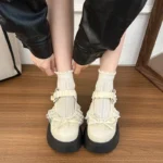 Scarpe Mary Jane donna eleganti con tacco interno e fiocco - immagine 4