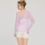 Maglia trasparente danza donna a maniche lunghe - immagine 4