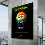 Poster su tela casco F1 moderno in stile graffiti