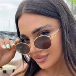 Occhiali da sole donna ovali in metallo eleganti