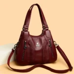 Borsa a tracolla donna grande capacità in pelle morbida - immagine 2