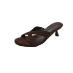 Ciabatte estive vintage da donna con tacco largo - immagine 6