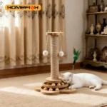 Tiragraffi in legno con palline gioco per gatti - immagine 4