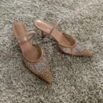 Sandali estivi donna con strass e tacco alto eleganti - immagine 2