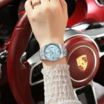 Orologio da donna in acciaio con datario luminoso e impermeabile - immagine 5