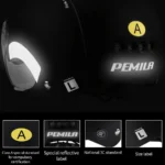 Casco ciclismo PEMILA con visiera magnetica e protezioni - immagine 3