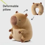 Cuscino da viaggio a U capibara in peluche 2 in 1 - immagine 6