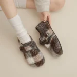 Scarpe basse donna in cotone caldo con stampa leopardata - immagine 5