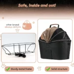 Cestino posteriore per bicicletta imbottito per cani - immagine 5