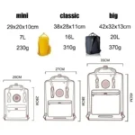Zaino classico impermeabile per laptop in tela - immagine 4