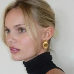 Set 3 paia orecchini nodo intrecciato in acciaio oro - immagine 2