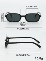 Set occhiali da sole retrò piccoli rettangolari e ovali - immagine 4