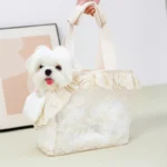 Borsa tracolla in pizzo per cani e gatti di piccola taglia - immagine 2