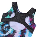 Body da ginnastica bambina tie-dye senza maniche - immagine 4