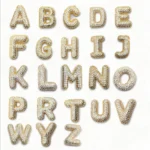 Collana iniziale lettera a bolle con zirconi placcata oro - immagine 5