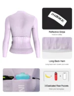 Maglia ciclismo donna maniche lunghe traspirante con tasche - immagine 6