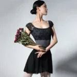 Body danza in pizzo senza schiena con scollo quadrato - immagine 4