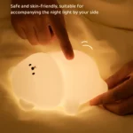 Lampada notturna orsetto sdraiato in silicone per bambini - immagine 2