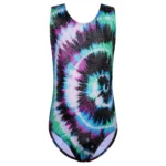 Body da ginnastica bambina tie-dye senza maniche - immagine 2