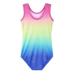 Body ginnastica artistica bambina sfumato senza maniche - immagine 4
