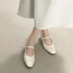 Scarpe Mary Jane donna con tacco spesso e punta quadrata - immagine 5