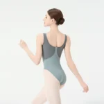 Body da balletto donna elasticizzato per danza e yoga - immagine 2
