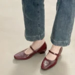 Scarpe Mary Jane donna con tacco spesso e punta quadrata - immagine 4
