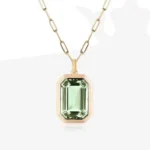 Collana girocollo donna con ciondolo quadrato in cristallo - immagine 5