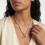 Collana iniziale boho oro con cordino regolabile - immagine 6