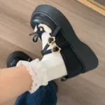 Scarpe Mary Jane donna con plateau e fiocco elegante