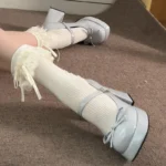 Scarpe Mary Jane eleganti con tacco largo e fiocco