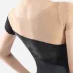 Body da balletto nero a maniche corte per donna - immagine 5