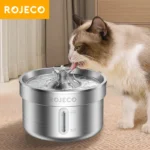 Fontana automatica per animali in acciaio inox 2,4L