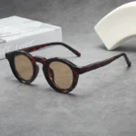 Occhiali da sole rotondi retrò unisex con piccola montatura - immagine 5